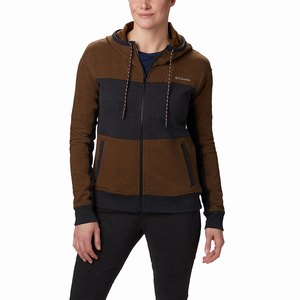 Columbia Lodge™ Full Zip Hoodie Dam Svarta/Olivgröna (SWZUI3260)